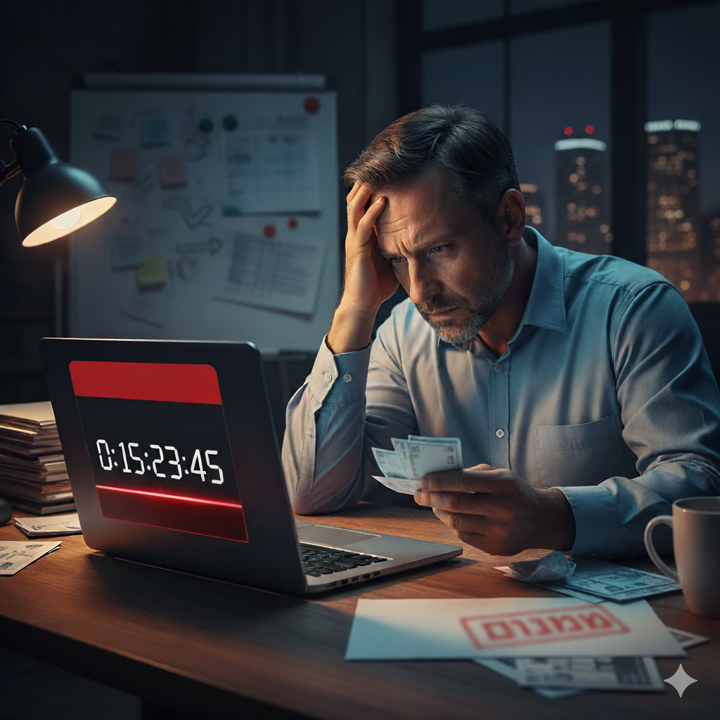 הגבלת החשבון מתחילה 15 יום לאחר שחזר השיק העשירי